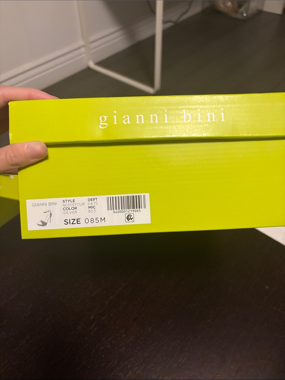 Gianni Bini Silver Crystal Platform Ankle-Strap Stiletto - Picture 10 of 10